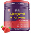 Frasco de suplemento Keto Vitals Electrolitos en Polvo Fresa 360 g