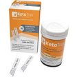 Caja y frasco de tiras de prueba de cetona en sangre KetoTrak 50 tiras