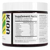 Tabla nutricional del suplemento KION Aminoácidos Esenciales sabor Lima Limón 30 porciones
