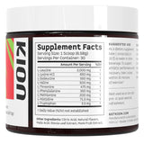 Tabla nutricional del suplemento KION Aminoácidos Esenciales sabor Sandía 30 porciones