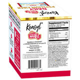 Tabla nutricional del suplemento Konsyl Daily Psyllium Fiber Natural en formato de 30 sobres