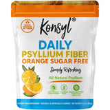 Bolsa de suplemento Konsyl Daily Psyllium Fiber Orange Sugar Free Simply Refreshing de 11.4 oz