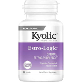 Frasco de suplemento Kyolic Estro-Logic 60 cápsulas