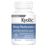 Frasco de suplemento Kyolic Sleep Mushrooms+ 60 cápsulas vegetales