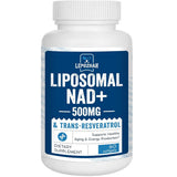 Frasco de suplemento Lepoznan - NAD+ Liposomal con Trans-Resveratrol (500 mg - 60 Cápsulas blandas)