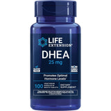 Frasco de suplemento Life Extension DHEA 25 mg 100 tabletas