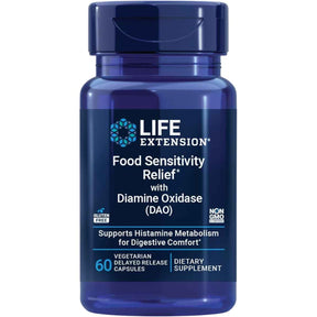 Frasco de suplemento Life Extension Diamino Oxidasa (DAO) 60 cápsulas