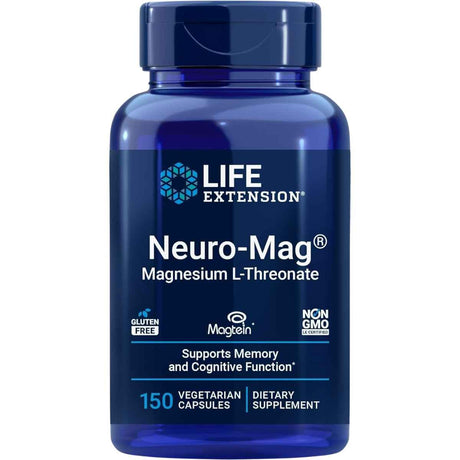 Life Extension Neuro-Mag L-treonato de magnesio, frasco de 150 cápsulas