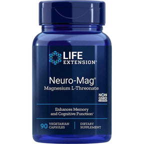 Life Extension Neuro-Mag L-treonato de magnesio, frasco de 90 cápsulas
