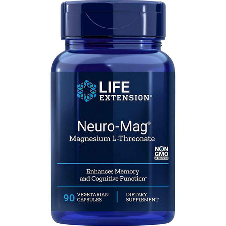 Life Extension Neuro-Mag L-treonato de magnesio, frasco de 90 cápsulas