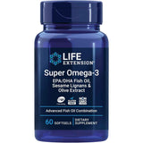 Frasco de suplemento Life Extension Super Omega-3 EPA/DHA 2000 mg 60 cápsulas blandas