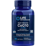 Frasco de suplemento Life Extension Super Ubiquinol CoQ10 100 mg 90 cápsulas blandas