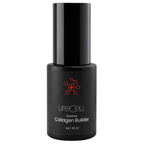 Frasco frontal de LifeCell Exosome Collagen Builder sérum facial de 30 ml