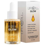 LifeCell Glow gotas autobronceadoras de 30 ml con frasco cuentagotas y caja