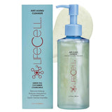 Caja y envase de LifeCell limpiador facial con dispensador, presentación de 200 ml