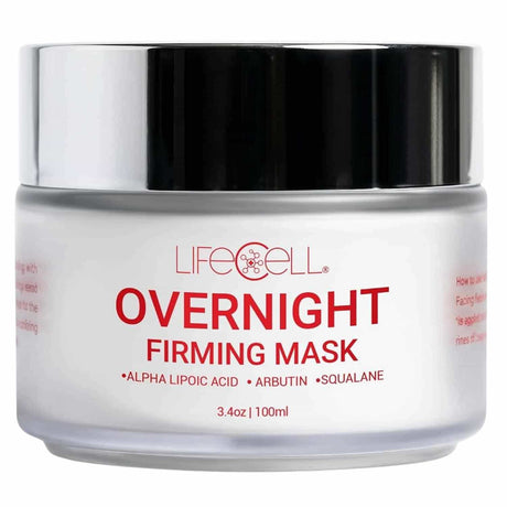Tarro frontal de LifeCell mascarilla facial nocturna, presentación de 100 ml