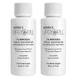 Dos botellas de solución tópica LifeCell con minoxidil al 2 % para mujeres, de 60 ml cada una