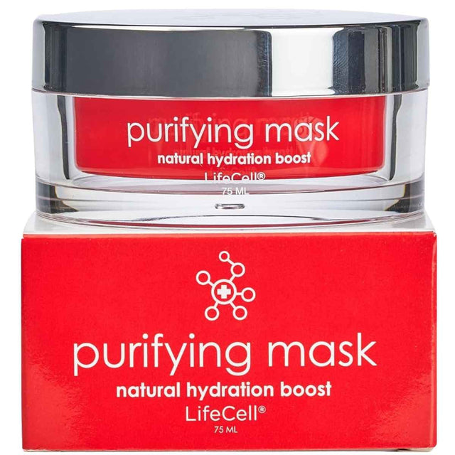 Tarro y caja de LifeCell Purifying Mask, presentación de 75 ml