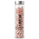 Frasco frontal de LifeCell Skin Complex con colágeno y antioxidantes, presentación de 120 cápsulas.