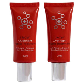 Dos tubos de LifeCell tratamiento nocturno para manos, presentación de 30 ml