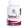 Frasco frontal de Livenat Detox Live, 60 cápsulas de 500 mg c/u