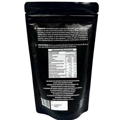 Información nutricional y modo de uso de Livenat K TO Live Tea, 150 g