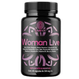 Frasco frontal de Livenat Woman Live multivitamínico para mujer con 60 cápsulas