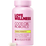 Frasco de suplemento Love Wellness Good Girl Probiotics 30 cápsulas