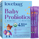 Caja de suplemento Lovebug Mezcla de Probióticos para Bebés 4 Billion CFU 30 Sobres