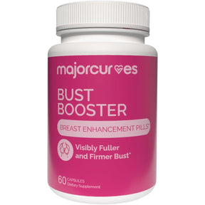 Frasco de suplemento Major Curves Bust Booster 60 cápsulas