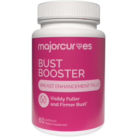 Frasco de suplemento Major Curves Bust Booster 60 cápsulas