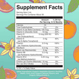 Tabla nutricional del suplemento MaryRuth Organics Multivitamínico para Bebés Naranja Vainilla 60 mL