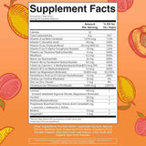Tabla nutricional del suplemento MaryRuth's Multivitamínico Líquido de Mañana sabor Mango Durazno 30 fl oz
