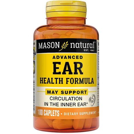 Frasco de suplemento MASON natural Fórmula Avanzada para la Salud Auditiva 100 tabletas