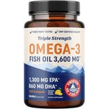 Frasco de suplemento MAV Nutrition Aceite de Pescado Omega-3 Triple Concentración 120 cápsulas blandas