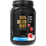 Maxler 100% Golden Whey proteína de suero en polvo, sabor crema de fresa, envase de 2 lb