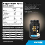 Información nutricional de Maxler 100% Golden Whey proteína de suero en polvo, sabor vainilla