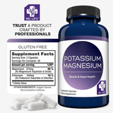 Información del suplemento de MD. LIFE magnesio y potasio para la presentación de 60 cápsulas