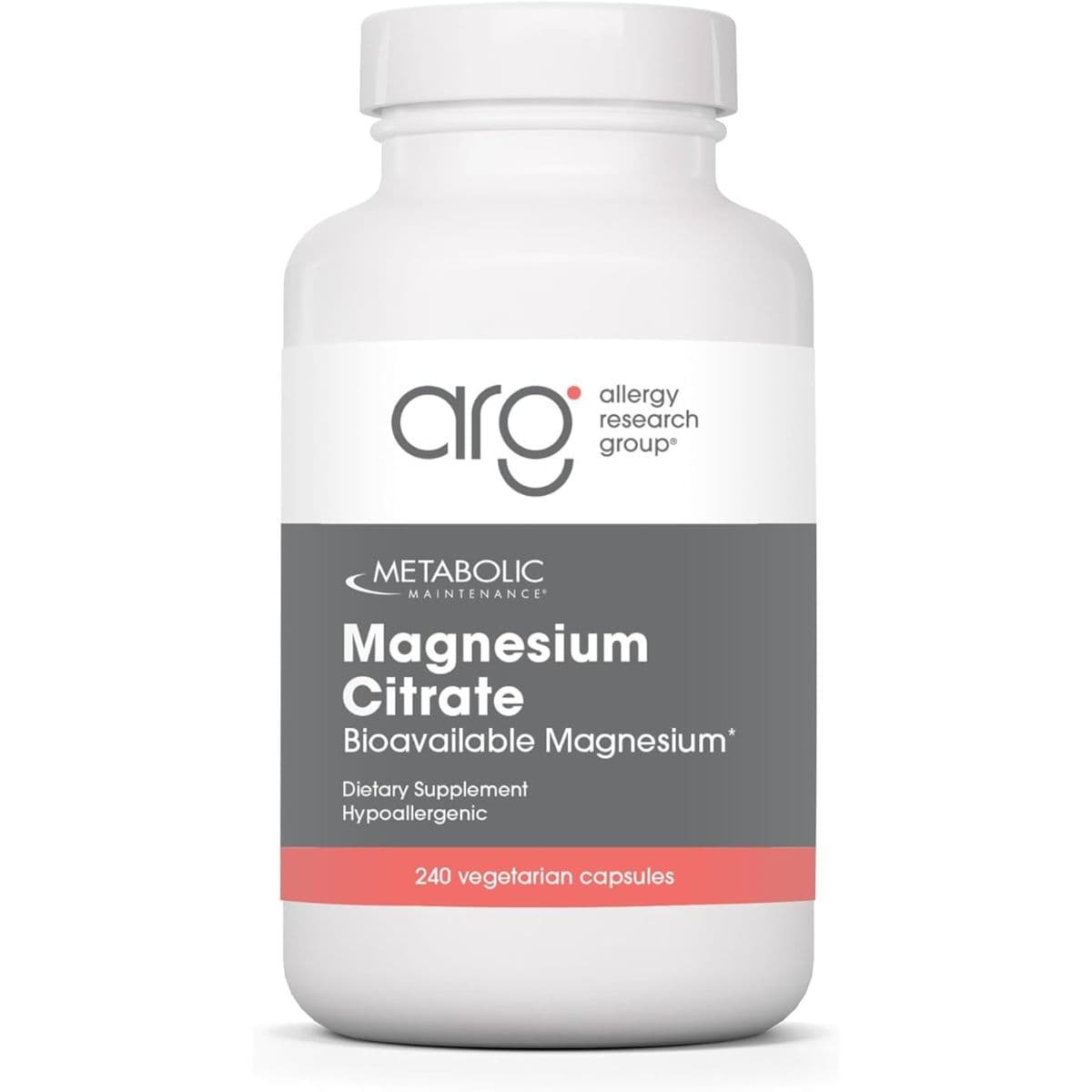 Metabolic Maintenance citrato de magnesio, 240 cápsulas