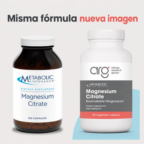 Metabolic Maintenance Magnesium Citrate, misma formula nueva imagen