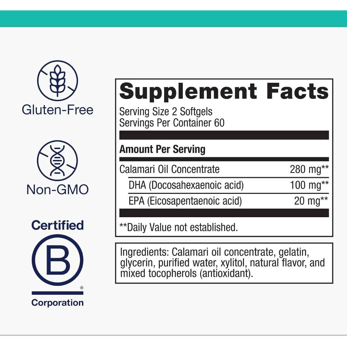 Información del suplemento Metagenics OmegaGenics Kids DHA 100 mg DHA 120 cápsulas blandas