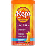 Metamucil fibra de psyllium en polvo sabor naranja sin azúcar, envase de 1.04 kg