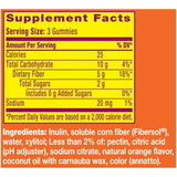 Frasco de suplemento Metamucil Fibra Sabor Naranja 72 Gomitas