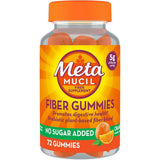 Frasco de suplemento Metamucil Fibra Sabor Naranja 72 Gomitas