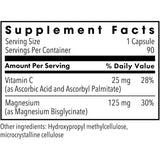 Etiqueta del suplemento MethylPro glicinato de magnesio, 90 cápsulas