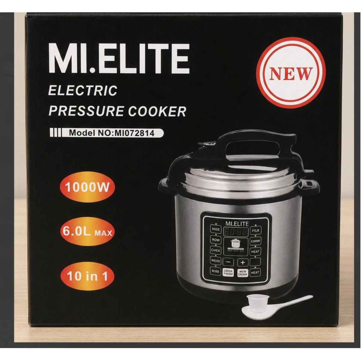 Caja de la olla de presión eléctrica MI.ELITE de 6 L y 1000 W
