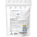 Tabla nutricional del suplemento Micro Ingredients Aceite de Pescado Omega-3 120 cápsulas blandas