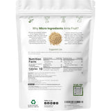 Información nutricional de MICRO INGREDIENTS amla orgánica en polvo, 2 lb (907 g).