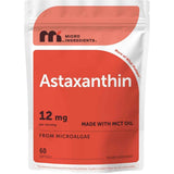 Bolsa frontal de Micro Ingredients astaxantina 12 mg, presentación de 60 cápsulas blandas