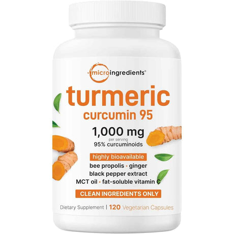 Micro Ingredients Cúrcuma Curcumina 1000 mg, 120 cápsulas vegetarianas